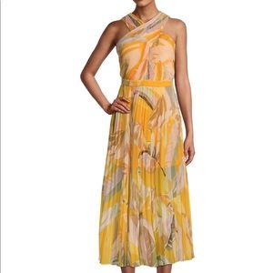 Ted Baker Ansa Cross Front Pleated Midi Dress